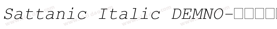 Sattanic Italic DEMNO字体转换